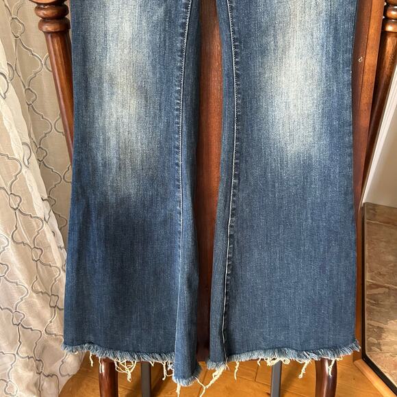Risen High Rise Boot Flare Stretch Jeans 7 28 - Picture 2 of 10